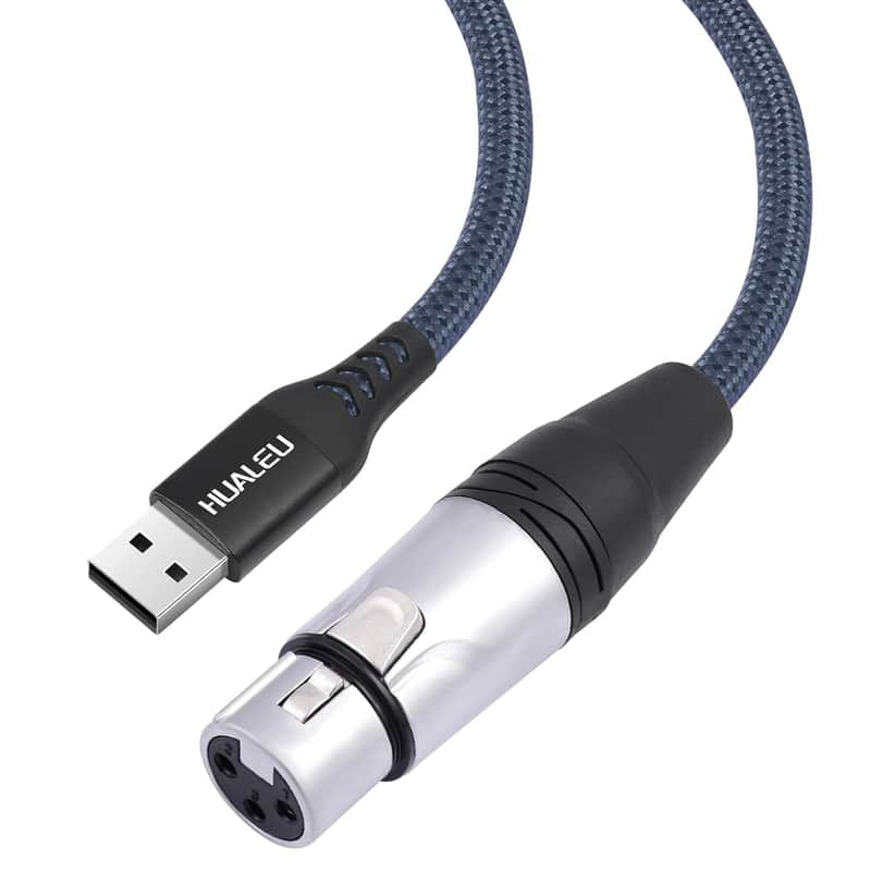 3.3Feet Usb To Xlr Female Microphone Cable,Xlr Female To Usb Mic Link Converter Cable For Microphones Or Recording image 1