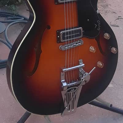 1966 Guild T100 Semi-Hollow Guitar-Duesenberg B-7 Bigsby -McNelly Charlie Christian PUs-HSC- VIDEO image 21