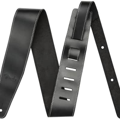 Fender Broken-In Leather Strap - Black 2.5" image 1