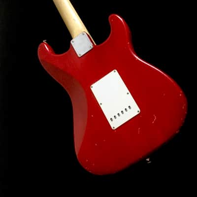 LEFTY! Vintage ST62 Fender Stratocaster Custom Relic Aged Crimson Red Nitro Lacquer New Maple Neck 7.5 Lb HSC image 13