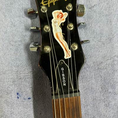 Epiphone Les Paul 100 80’s 90’s - Cherry Burst “Sticker Bomb”💣 image 9