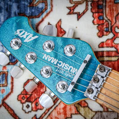 ERNIE BALL USA Music Man Axis HH Floyd "Blue Quilt" (1996) (SOLD) image 12