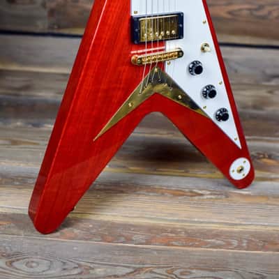 Hamer Korina flying V mid 90's - transluscent Red image 3