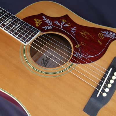 Aria WH-25 Hummingbird style guitar Japan Vintage  '70 Natural+Gig Bag image 20