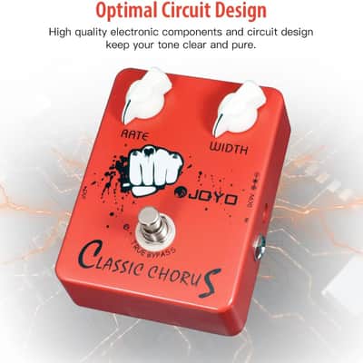 JOYO JF-05 Chorus Pedal Crisp & Transparent Chorus Full Bodied Sounds and Deep-clear Tone for Electric Guitar Effect - True Bypass image 7