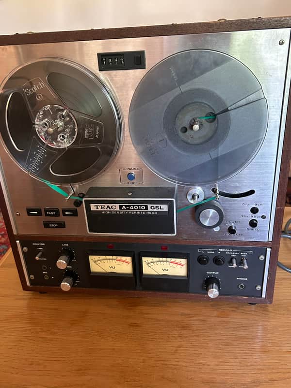 TEAC A-40101/4" 2-Track Reel to Reel Tape Recorder 1970s - Silver image 1