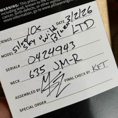 PRS Silver Sky John Mayer Signature RW Limited Edition 2026 (USA) - Wild Blue - incl. Gigbag image 10