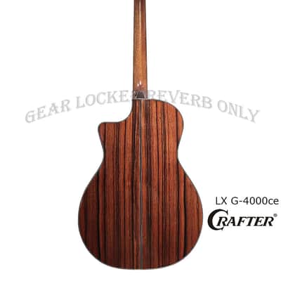 Crafter LX G-4000ce all solid Alpine Spruce & Macassar Ebony grand auditorium electronic guitar with LR BAGGS Anthem pickup image 3