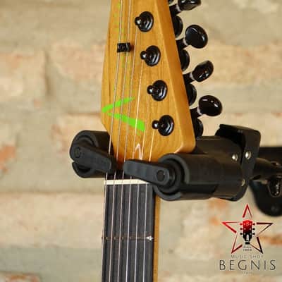 TOM ANDERSON Pro Am HS - Swamp Ash Body & Reverse Headstock - Black with Green Dog Hair image 16