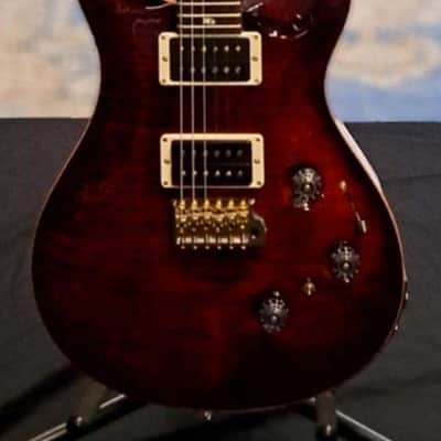 PRS Custom 24 Piezo 10 Top Fire Red Burst 0352064 image 7