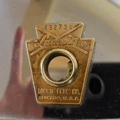 Ludwig No. 400 Supraphonic 5x14" 10-Lug Aluminum Snare Drum with Keystone Badge 1963 - 1969 - Chrome image 8