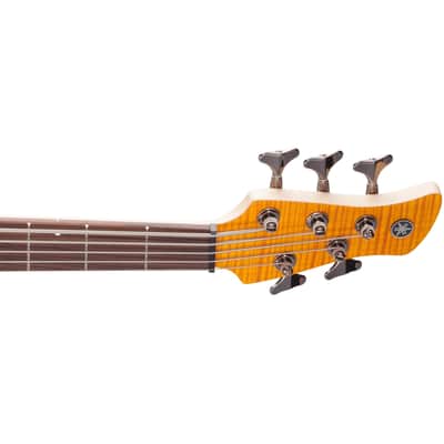 Yamaha TRBX605FM 5-String Bass Guitar - Matte Amber image 8