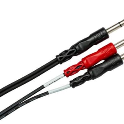 Hosa STP-201 Insert Cable, 1/4" TRS to Dual 1/4" TS - 1m image 2