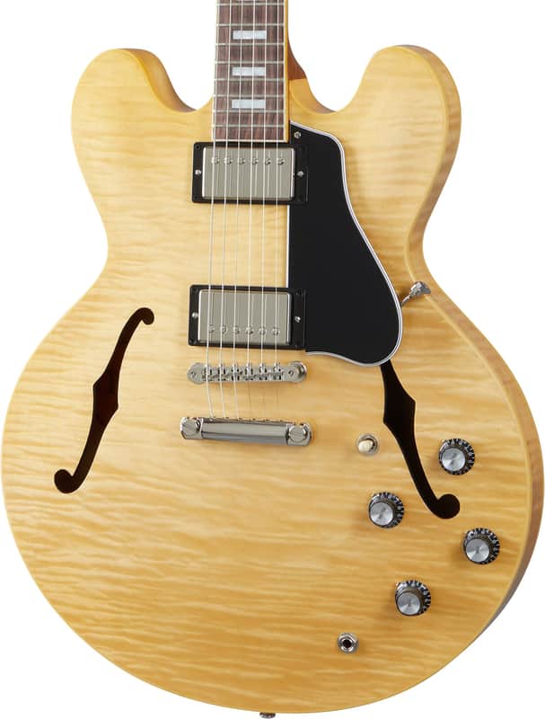 Gibson ES-335 Figured Semi-Hollow Electric Guitar, Rosewood Fingerboard, Antique Natural image 1