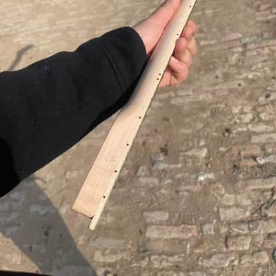 Banana head floyd rose nut stainless steel 22 frets Sickle head Maple guitar neck 25.5inch hole 10mm Lock nut Satin image 8