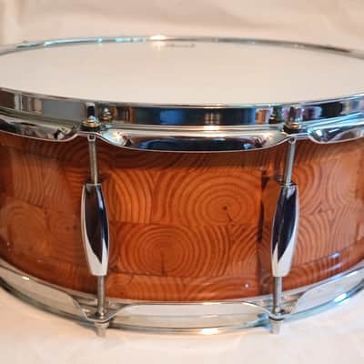 PEARL CUSTOM "BONANZA" HEART OF PONDEROSA SHRINE SNARE DRUM  - CLEAR LACQUER - FREE SHIP TO C-USA! image 4