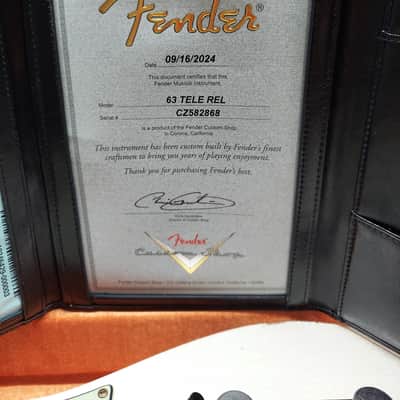 2024 Fender Custom Shop '63 Telecaster COA Iconic Tone and Playability image 7