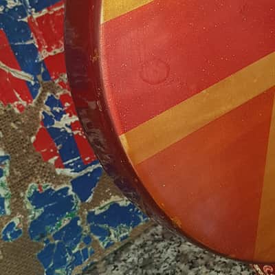 Hamer Special 1982 unique & rare union jack glitter & sparkle relic cherry & orange image 10