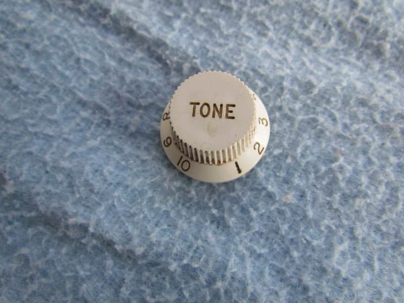 Fender 3 Spoke Stratocaster Tone Knob Vintage Yellowed Out Stratocaster Tone Knob Cool! image 1