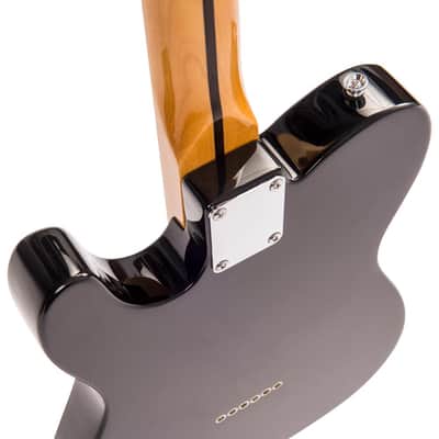 Vintage Reissued Series V75BK Brass bridge saddles, SS, Gloss Black image 4