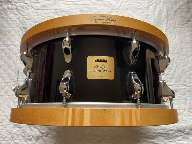 Yamaha MSD14Anton Fig Signature 14x6" Maple Snare Drum 2000s - Black image 1
