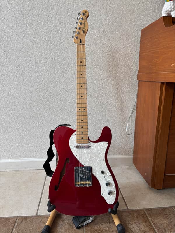 Deluxe Fender Thinline Telecaster MIM - Candy Apple Red image 1