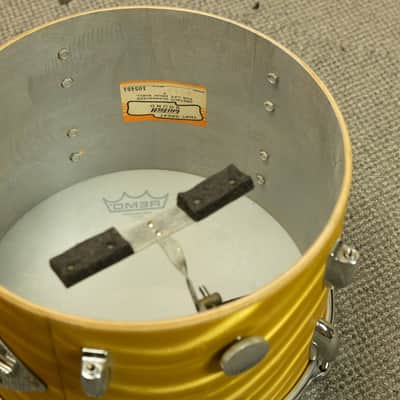 1960s Gretsch Gold Satin Flame "Double Bass" Drum Set image 23