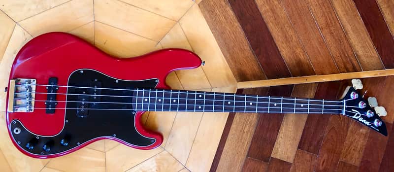 VINTAGE Dean Jammer III Red Bass Guitar, 1980s, Made In Korea, 34" Scale, 2 Pu's image 1