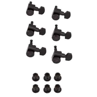 Fender Locking Stratocaster®/Telecaster® Staggered Tuning Machines (Black) (6) image 1