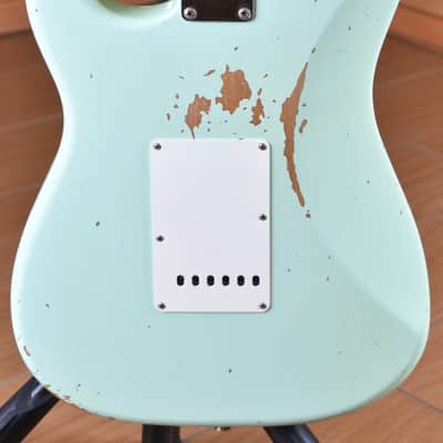 Fender Custom Shop Stratocaster 1958 Relic Super Faded Aged Surf Green image 14