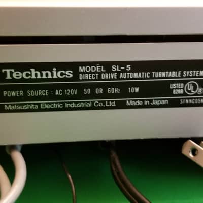 Technics SL-5 DIRECT DRIVE AUTOMATIC TURNTABLE image 3