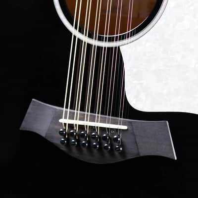 Taylor 250ce Plus BLK Doce Doble Acoustic/Electric Guitar - Black with Aerocase image 11