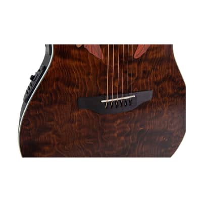 Ovation Celebrity Elite Shallow, Acoustic Electric Guitar Dark Tiger Eye image 4