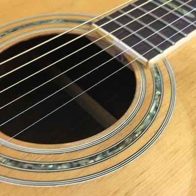 Vintage MIJ Canyon T40 Dreadnought Acoustic Guitar 1970s Natural Solid Spruce Top Martin D40 Style Axe image 9