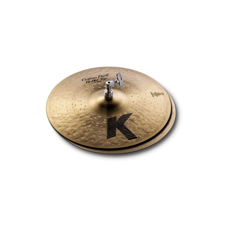 ZILDJIAN K0943 14" K CUSTOM DARK HI-HATS image 1