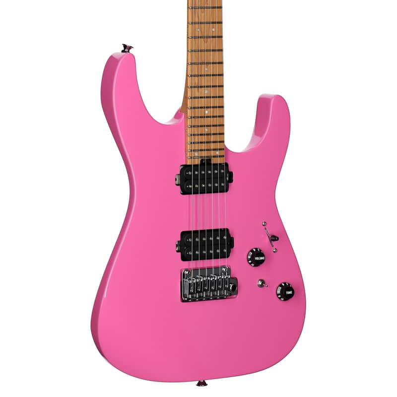 Charvel Pro-Mod DK24 HH 2PT CM Electric Guitar, with Maple Fingerboard, Bubblegum Pink Bild 1