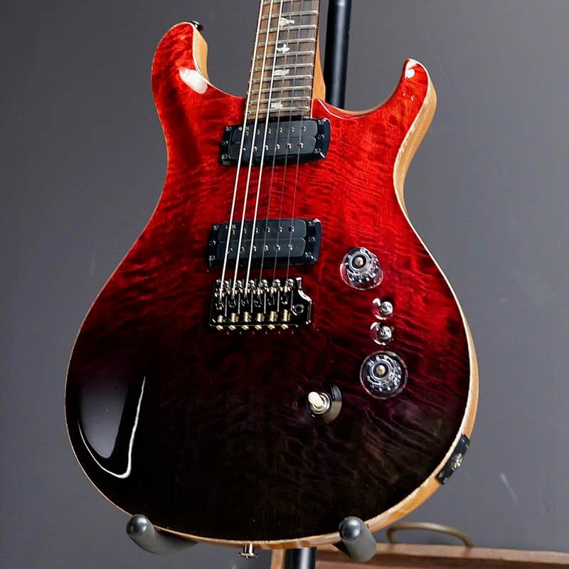 PRS Custom 24-08 Mango Top Limited Edition Fire Red Gray/Black Fade image 1