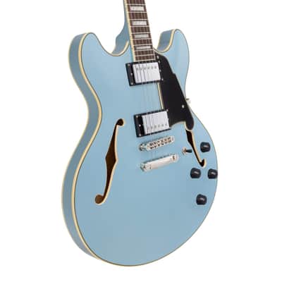 D'Angelico Premier DC with Gig Bag - Sky Blue (DAPDCSKBCS) image 6