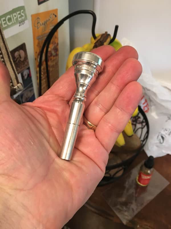 MINT TRUMPET MOUTHPIECE GIARDINELLI  7C NEW YORK FREE SHIP  HAND POLISHED , DISINFECTED , SNAKED OUT image 1