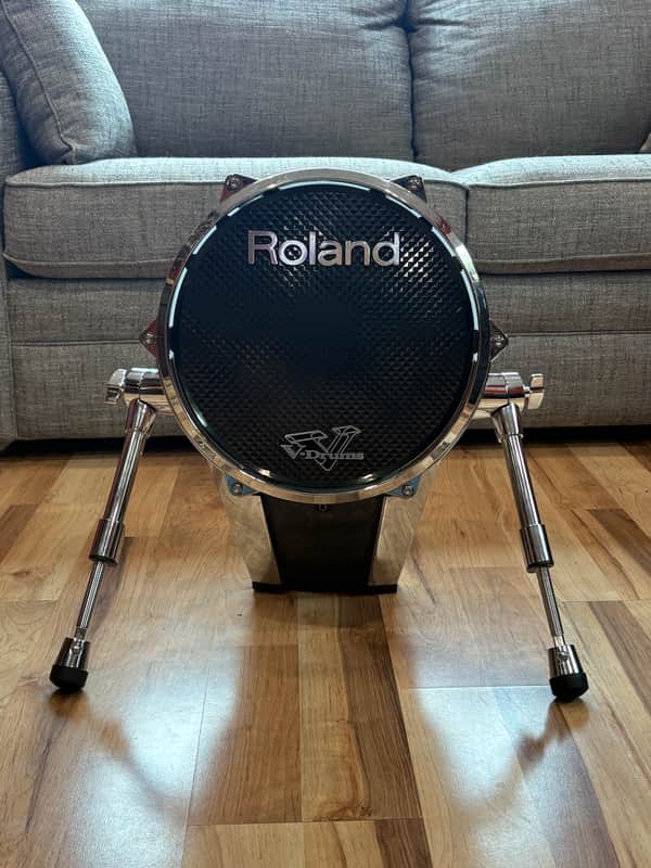 Roland KD-140 V-Kick 14" Bass Drum Trigger Pad - Black Chrome image 1