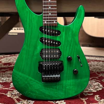Robin Medley Standard IV 1991 w/ Gig Bag - Rio Grande Pickups, Ash Body, Floyd Rose, Green, Made in USA, Medley Standard Four image 1