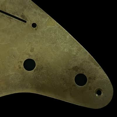 Made-to-Order - Aged Brass - 8-hole SSS 50s Stratocaster Pickguard Scratchplate Set for Fender - Hand-finished image 10