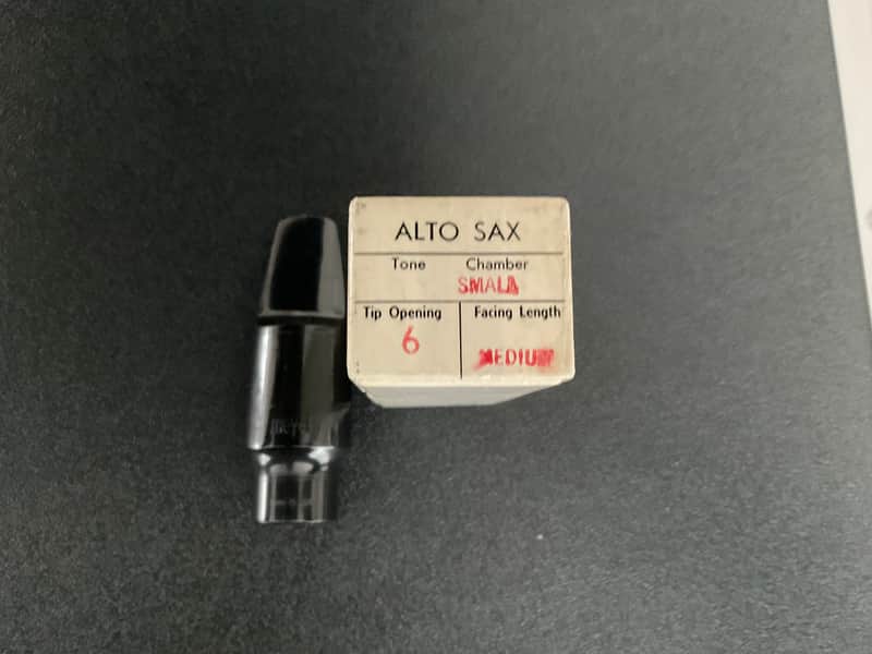 MEYER Alto Sax Mouthpiece 6MS  Vintage Circa 1970's  Black Hard Rubber image 1
