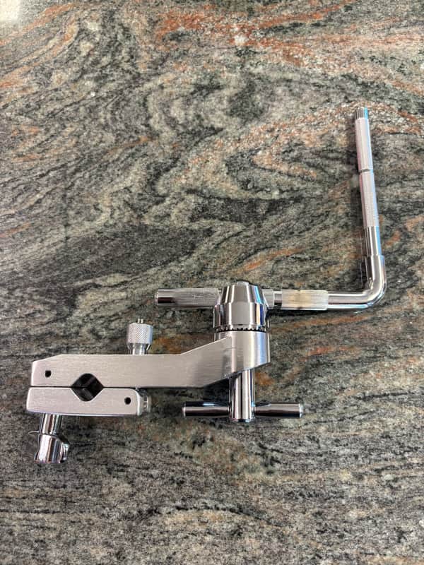 Pearl PPS37 Multi-Angle L Arm Cowbell Holder with Quick Release Bracket 2010s - Chrome image 1