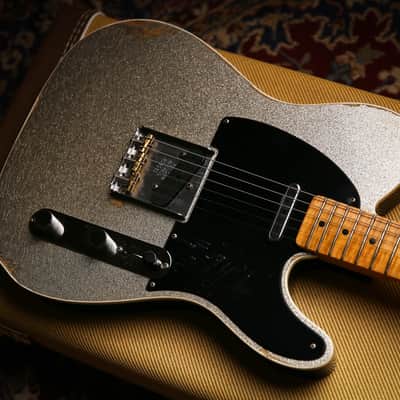 Fender Custom Shop Limited Double Esquire Relic Silver Sparkle & Case & Tags image 10