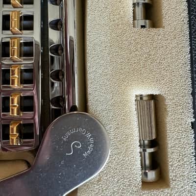 Schaller 455 Bridge/Tailpiece Chrome- NOS New Old Stock — Made in Germany Complete w/ Original Box image 7