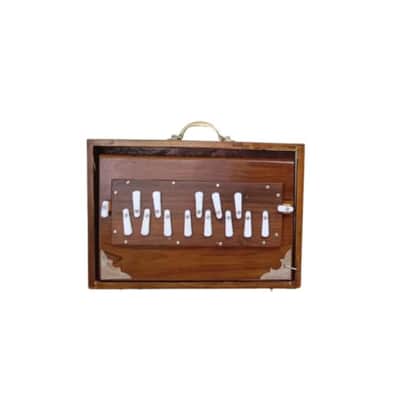 Shruti Box With Padale Indian Brown Teak Plywood Classic Shruti Box/Case 13 Stopper Musical Instrument For Bhajan Kirtan/Sound Therapy image 3