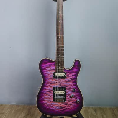 2017 Schecter USA Custom Shop PT Custom Electric Plum Quilted Maple Top image 2