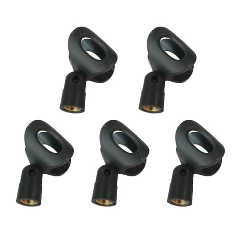 Slim-Style Mic Clips Holder 5‑Pack – Fits Shure SM58 / Sennheiser e835 Handheld Mics image 1
