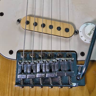 1976 Aria Pro II Stage Caster MIJ Matsumoku Natural Ash Strat w/ Case image 6